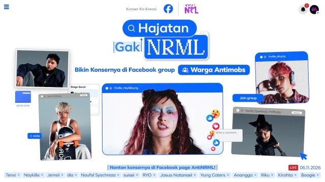 Facebook dan AntiNRML Gelar Konser Hipdut Interaktif